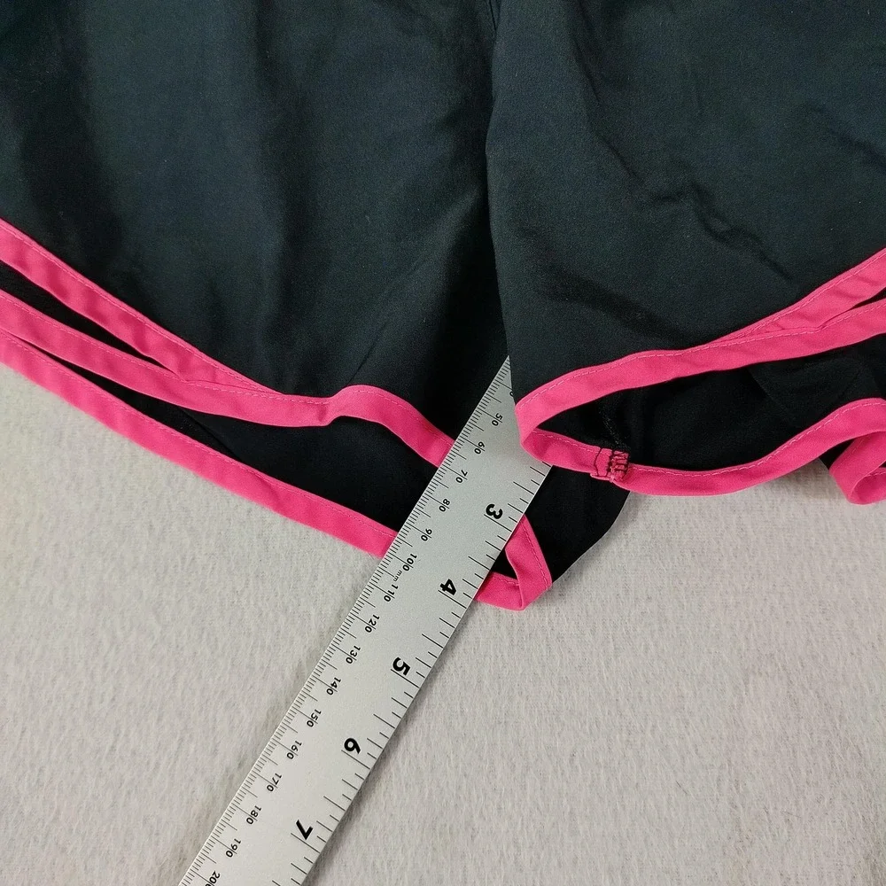 Nike Dri-FIT Shorts Womens Medium Athletic Running Lightweight Black Pink‎ Trim